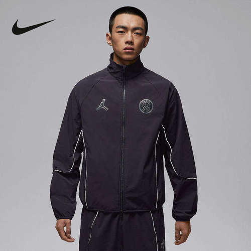 Nike耐克外套男2026春新款Jordan梭织立领休闲运动夹克IF3798-018