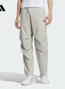 adidas阿迪达斯运动裤男2025夏季新款薄款速干梭织休闲长裤KC3093