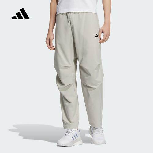 adidas阿迪达斯运动裤男2025夏季新款薄款速干梭织休闲长裤KC3093