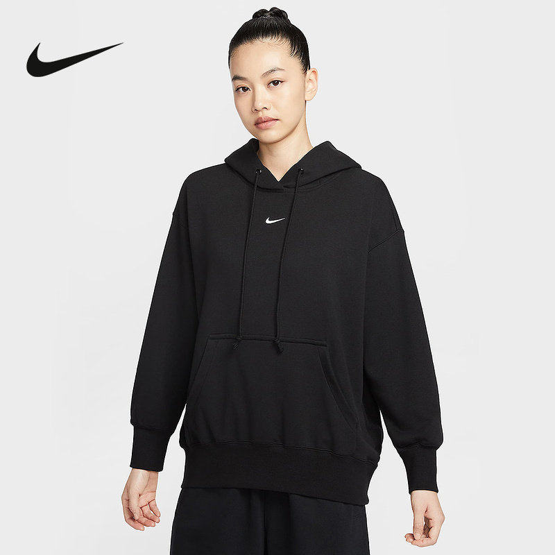 Nike耐克卫衣女士2026春季宽松背后图案连帽宽松套头衫HV8103-010