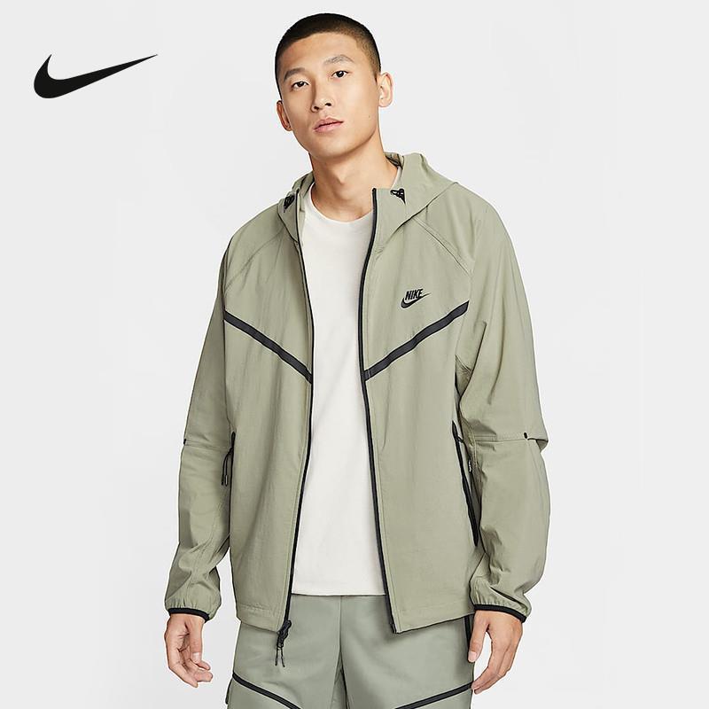NIKE耐克外套男2025夏季印花小标户外运动防风梭织夹克HM7152-320