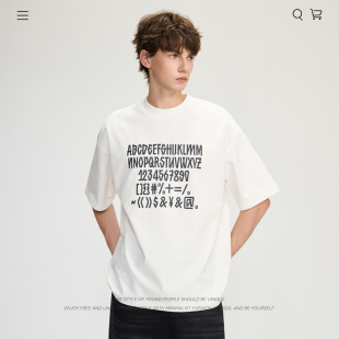 美式 NOT T恤男宽松大码 春夏纯棉重磅420g短袖 潮牌印花 ANXIOUS