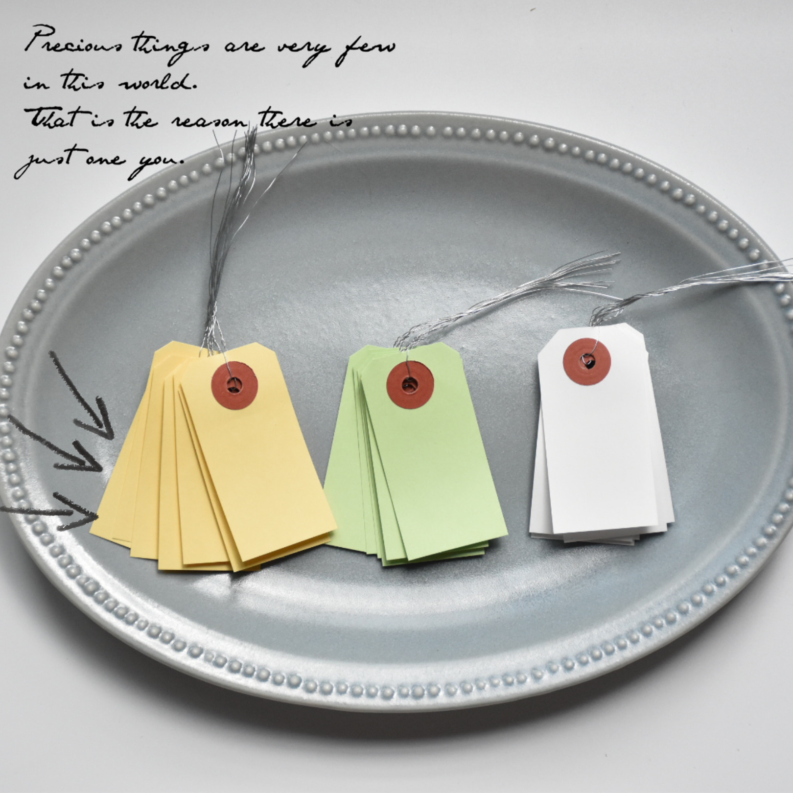 复古空白吊牌加固圈挂牌分类零件铁丝运输标签货签日本荷札价签