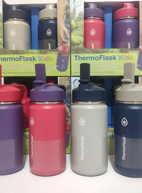 现货加拿大ThermoFlask儿童保温杯保冷杯吸管杯双层不锈钢