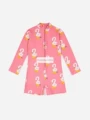 Bo Pink Swan One-Piece Swimsuit (with Swimming Cap)