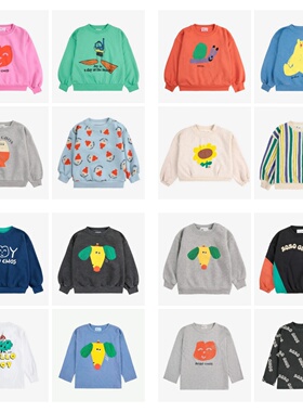 BC25SS西班牙儿童春季纯棉卡通JOY卫衣男女宝宝休闲春装打底衫