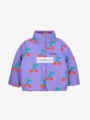 Bo Blue and Purple Cherry Printed Cotton Jacket (in Stock)