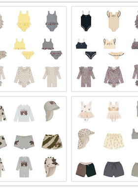 ks24春夏泳装儿童樱桃花朵吊带花边连体泳衣男女宝宝恐龙泳衣泳裤