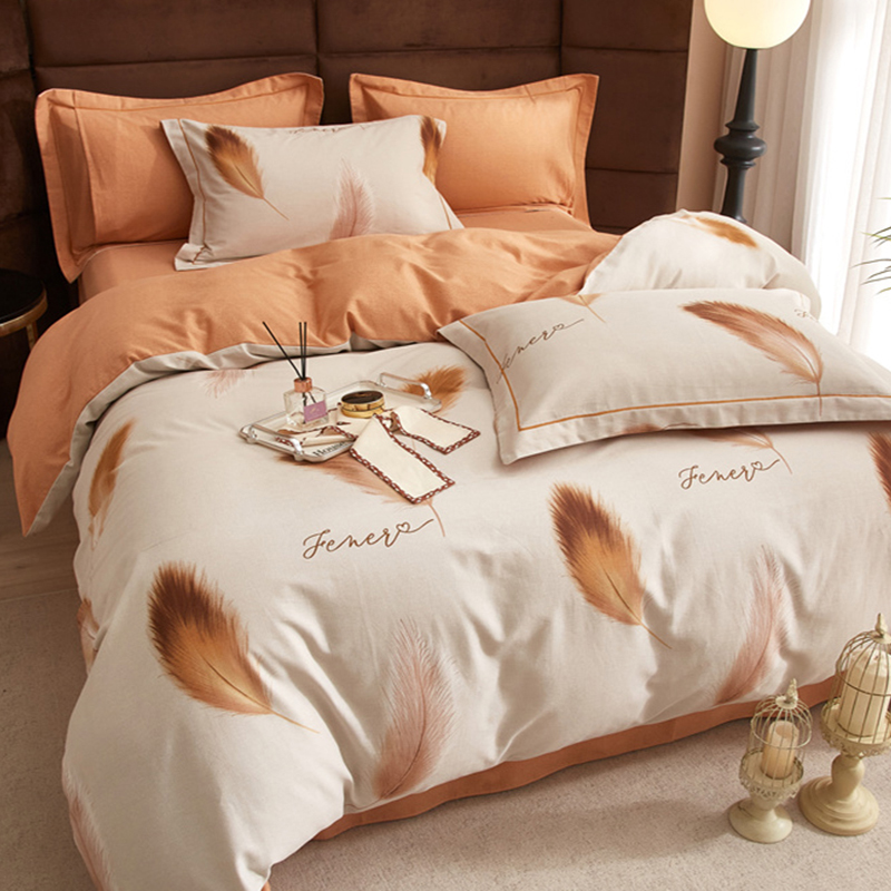 秋冬季加厚100%纯棉磨毛四件套