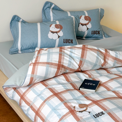 秋冬卡通加厚100%全棉磨毛四件套