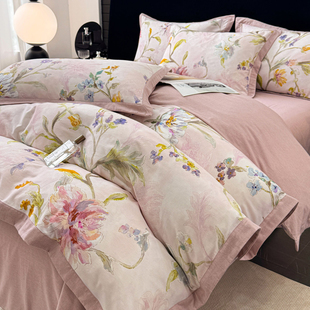 秋冬复古风加厚100全棉四件套磨毛纯棉床笠床单保暖2025新款 床品4