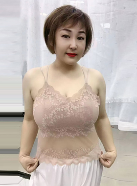 加肥大码女装性感托胸内衣2026夏季新款时尚百搭胖MM吊带蕾丝美背