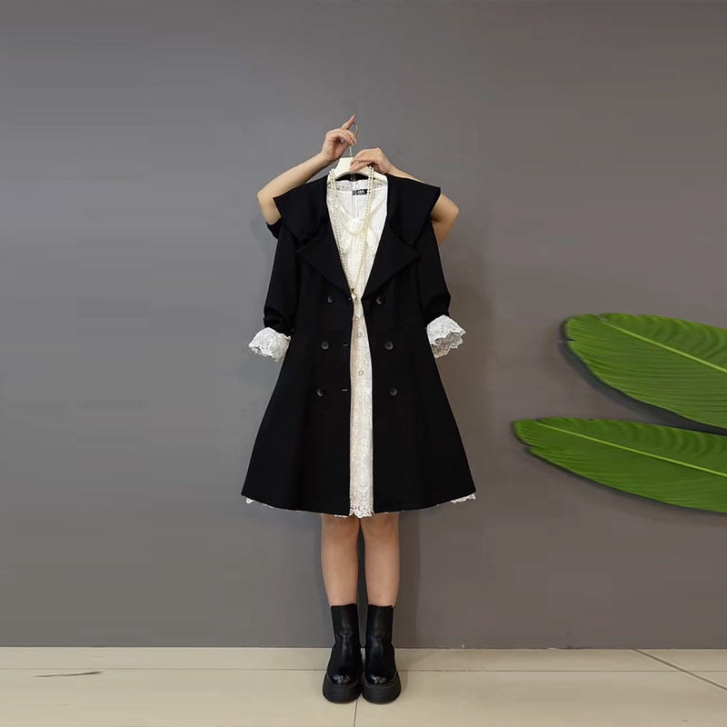 加肥大翻领中长款风衣胖MM2025秋季款通勤风洋气大码女装显瘦上衣,女装/女士精品,常规大码外套,淘宝优惠券,粉丝福利购,淘宝优惠卷