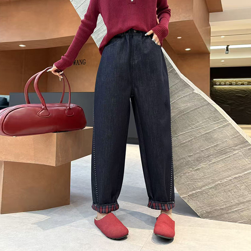 大码女装松紧腰哈伦长裤