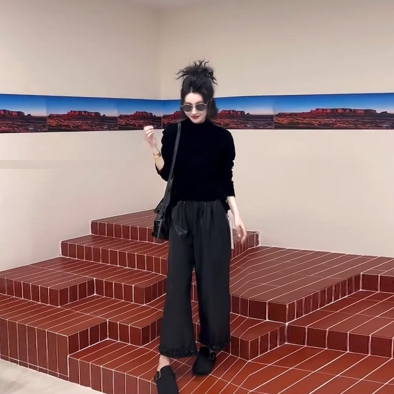 胖妹妹高领长袖丝绒小衫加肥大码女装纯色简约百搭气质轻熟风上衣,女装/女士精品,大码内搭,淘宝优惠券,粉丝福利购,淘宝优惠卷