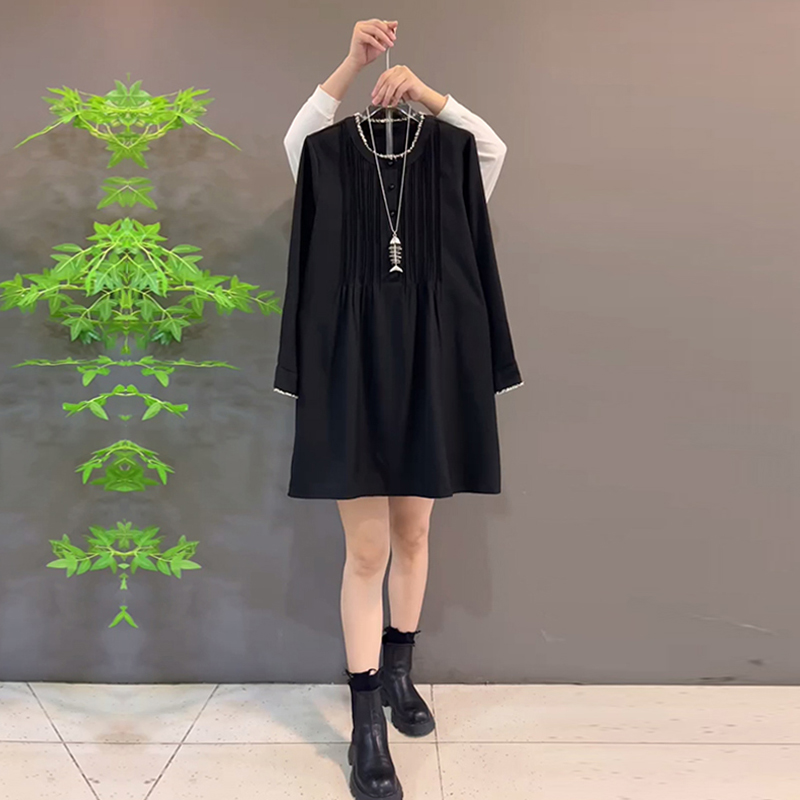 大码女装长袖宽松净版大衫