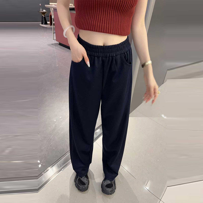 加肥大码女装松紧腰休闲长裤胖妹妹黑色显瘦宽松遮胯百搭简约裤子,女装/女士精品,大码裤装,淘宝优惠券,粉丝福利购,淘宝优惠卷