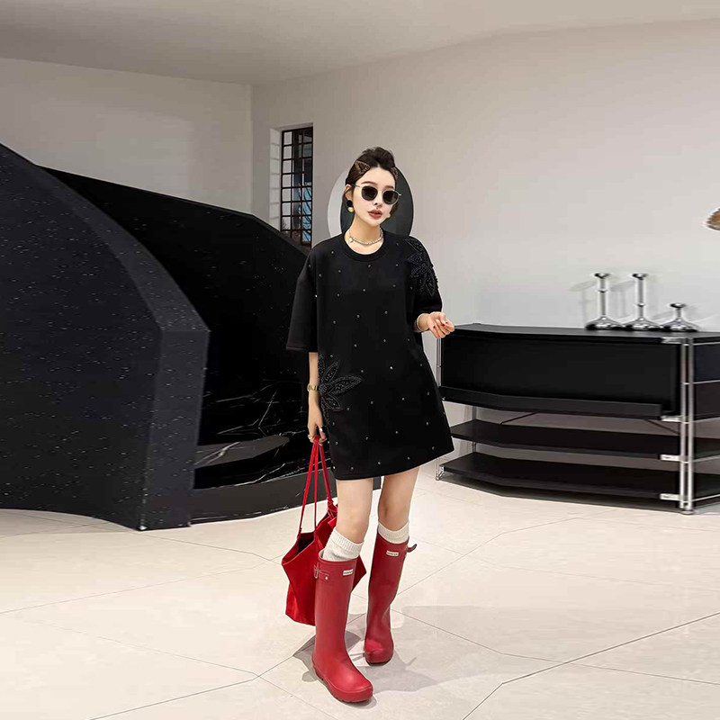 胖妹妹拼色蕾丝花圆领上衣韩版加肥大码女装宽松遮肚子百搭T恤衫,女装/女士精品,大码内搭,淘宝优惠券,粉丝福利购,淘宝优惠卷