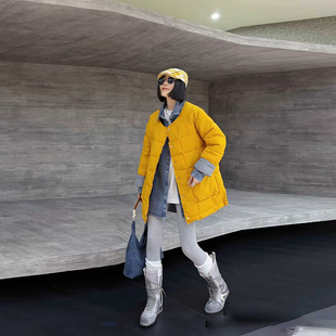 纯色简约圆领长袖 胖MM欧货翻领长袖 女装 加肥大码 棉服外套 牛仔衬衫