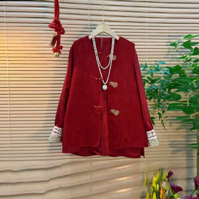 加大码女装盘扣花朵马甲胖妹妹气质显瘦时尚百搭长袖圆领暗花小衫,女装/女士精品,大码内搭,淘宝优惠券,粉丝福利购,淘宝优惠卷