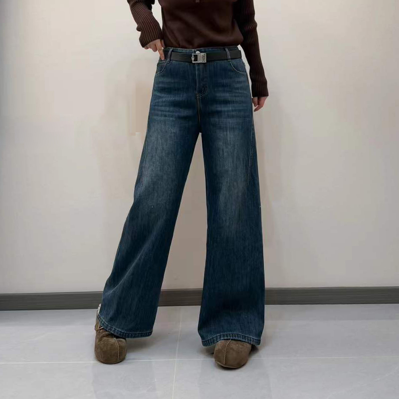 大码后腰松紧腰加绒长裤