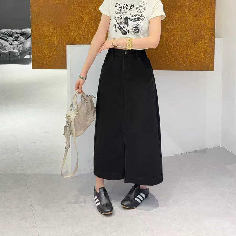 加肥女前开叉牛仔裙胖妹妹宽松遮胯百搭洋气欧洲站2026新款半身裙,女装/女士精品,大码半身裙,淘宝优惠券,粉丝福利购,淘宝优惠卷