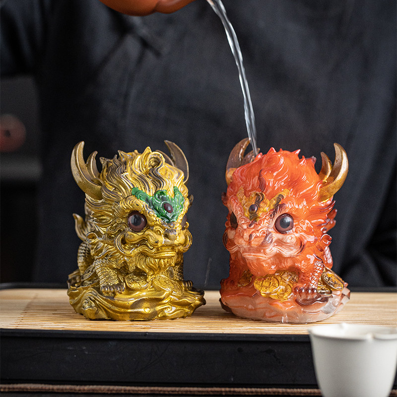 变色麒麟茶宠摆件精品可养创意茶玩茶桌茶台茶具茶道配件装饰品