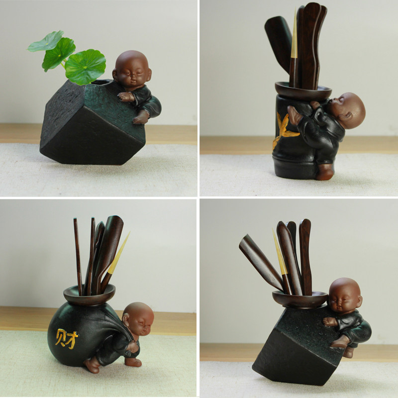 小和尚套装功夫具配件茶道六君子