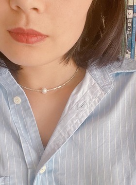 锁骨链kayla轻奢手作珍珠锁骨链