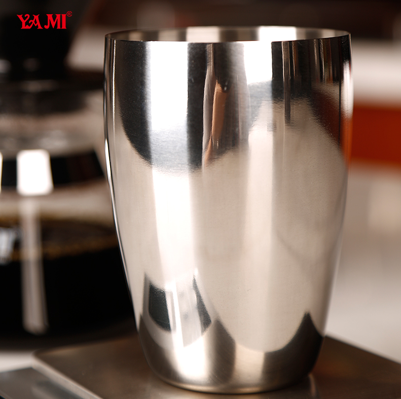 yami亚米不锈钢专业咖啡杯测吐杯磨豆机接粉杯手冲咖啡倒粉杯包邮