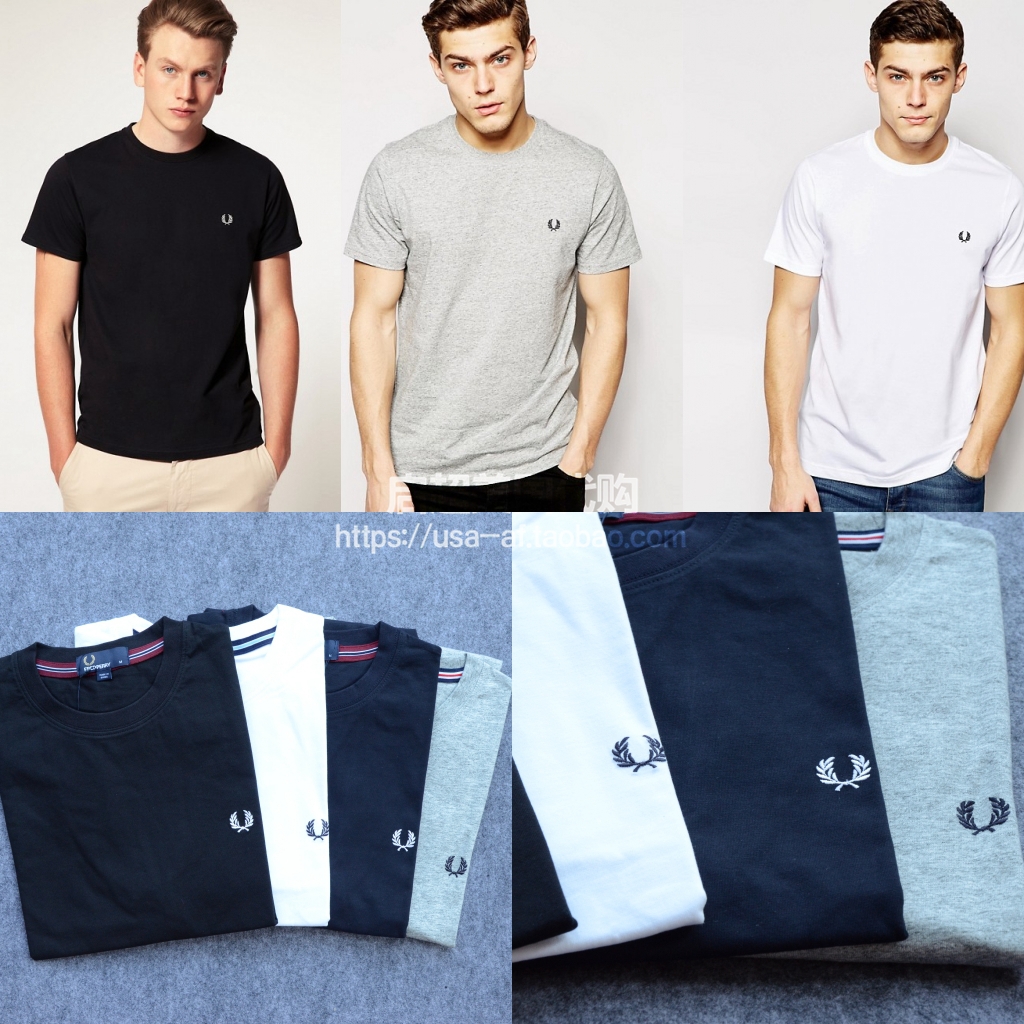 ÃÀ¹úÕýÆ·Fred Perry ÂóËëFPÄÐM6334ÐÞÉí´¿É«Ô²Áì´òµ×ÉÀ³±¶ÌÐäTÐô