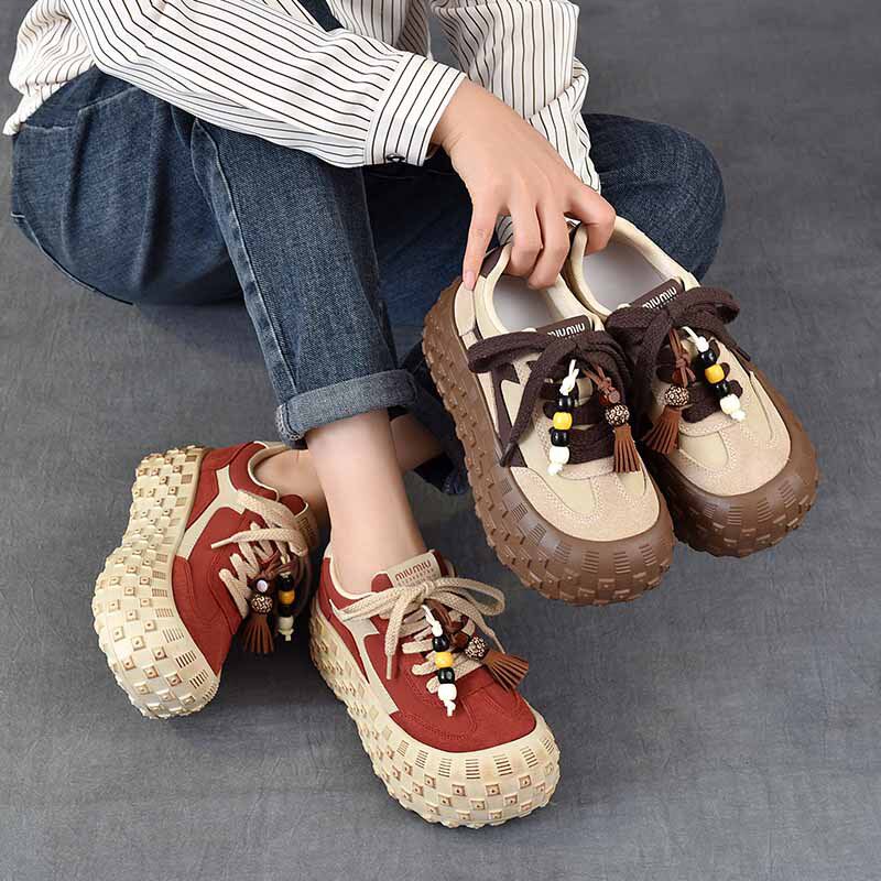 小个子百搭增高休闲鞋网红爆款丑萌大头鞋厚底防滑轻便松糕鞋