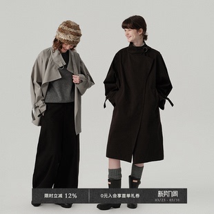 设计感短款 斜纹棉宽松气质翻领D字扣敞开式 风衣 Chic Veega