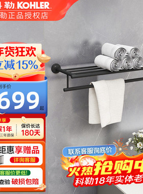 科勒卫浴23562可乐瑞毛巾架双层浴巾架浴室五金挂件