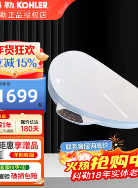 科勒智能盖智能马桶盖座圈即热暖风加热夜灯除臭清洗4107/23357
