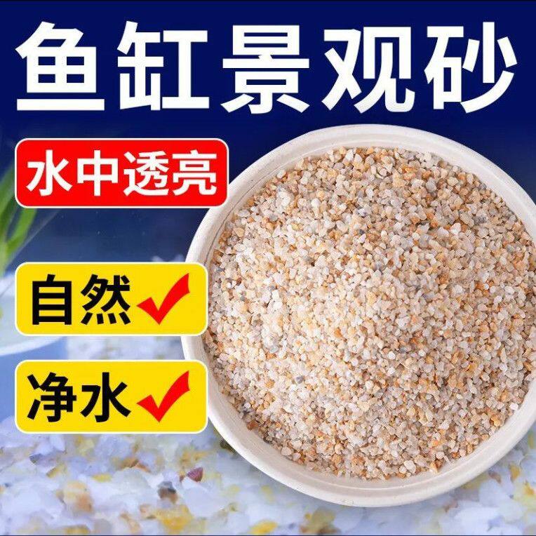 鱼缸底沙水晶砂天然河沙造景乌龟装饰细沙粗河沙寄居蟹沙子铺底石