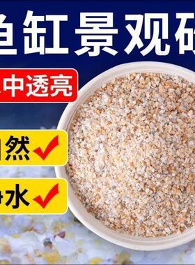 鱼缸底沙水晶砂天然河沙造景乌龟装饰细沙粗河沙寄居蟹沙子铺底石
