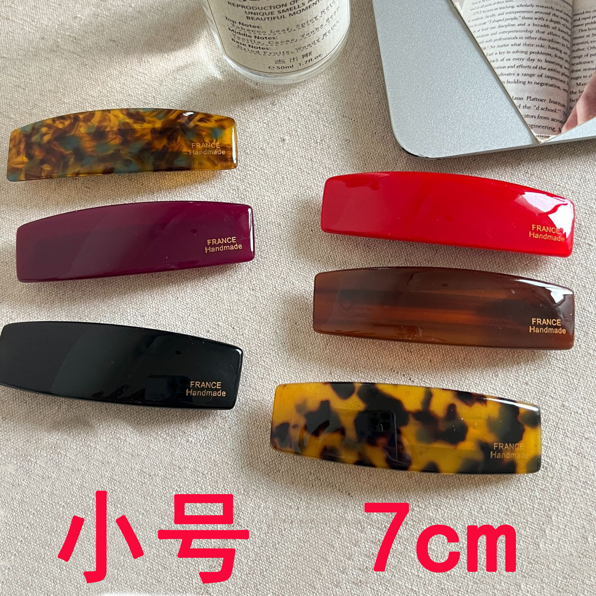 超小号一字弹簧发夹7cm发量少图片