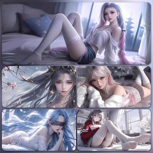 国潮动漫鼠标垫超大号男生电脑办公桌面垫桌布电竞游戏宿舍桌垫子