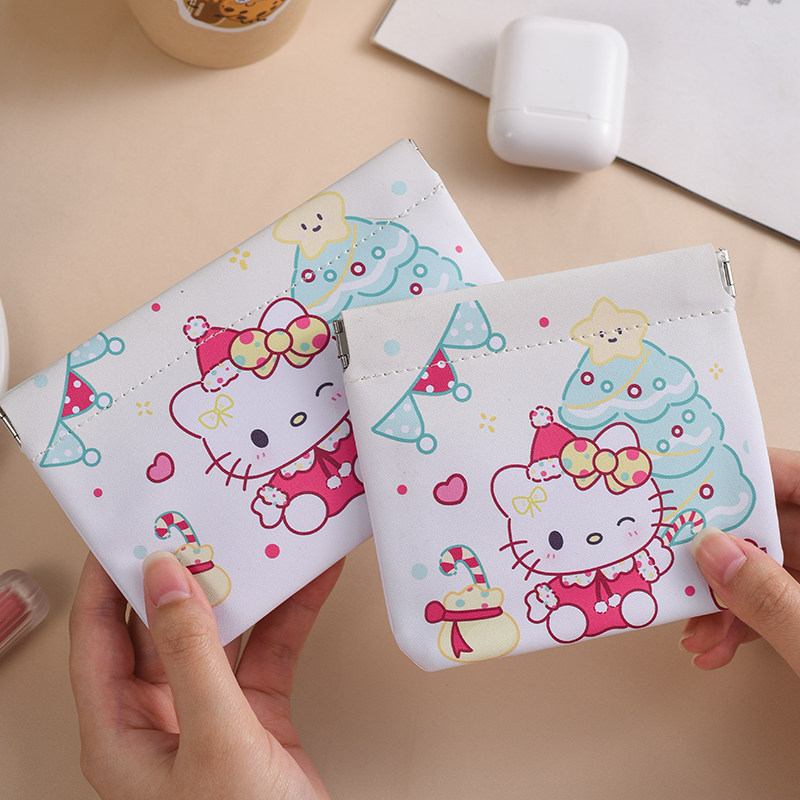 可爱圣诞帕恰狗弹片收纳包印花化妆兜新款口红包钥匙收纳袋便携式,收纳整理,化妆包,淘宝优惠券,粉丝福利购,淘宝优惠卷