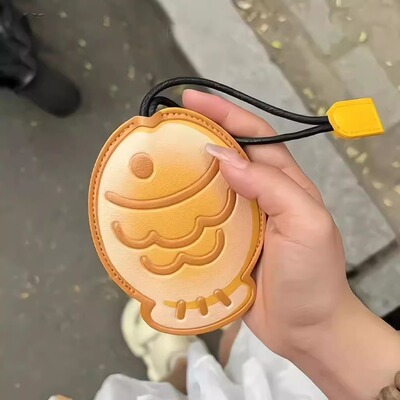 小鱼钥匙包迷你小包抽拉式保护套挂件电动车汽车多功能创意可爱