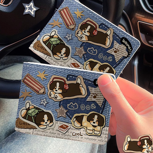 牛仔伯恩山驾驶证保护套多功能卡包情侣高级驾照壳机动车行驶证件