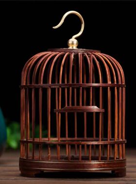 大号乌木红木檀木蝈蝈笼子手工制作竹编实木蝈蝈专用叫罐创意礼品