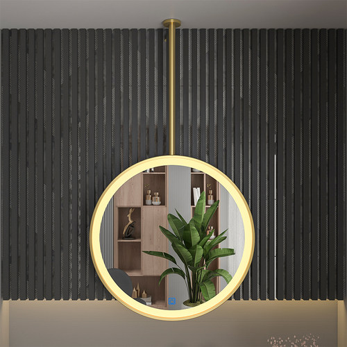 悬空化妆镜屿隐吊杆天花板发光镜