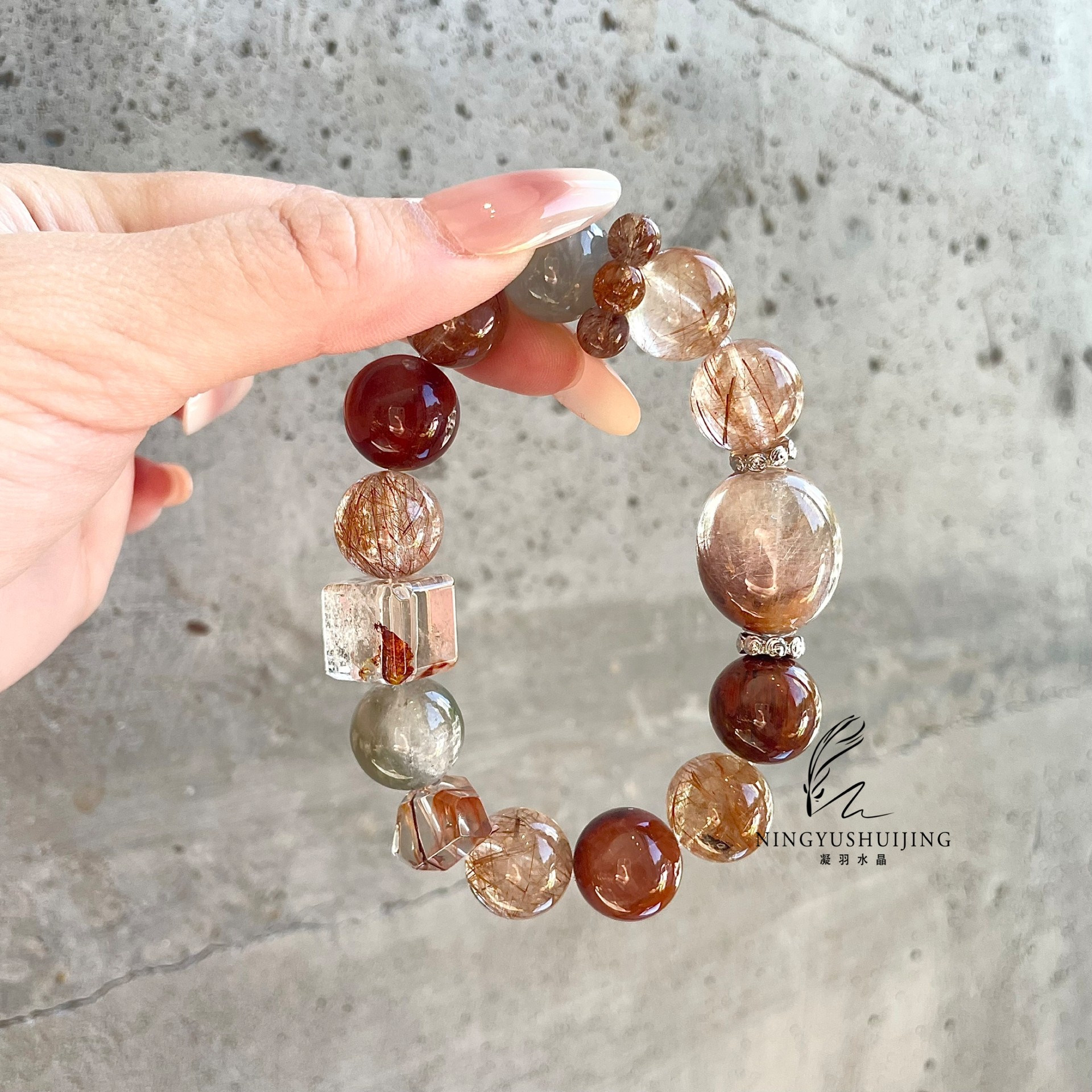 发晶蛋面铜发晶红兔毛灰兔毛手链手串,个性定制/设计服务/DIY,戒指/手饰定制,淘宝优惠券,粉丝福利购,淘宝优惠卷