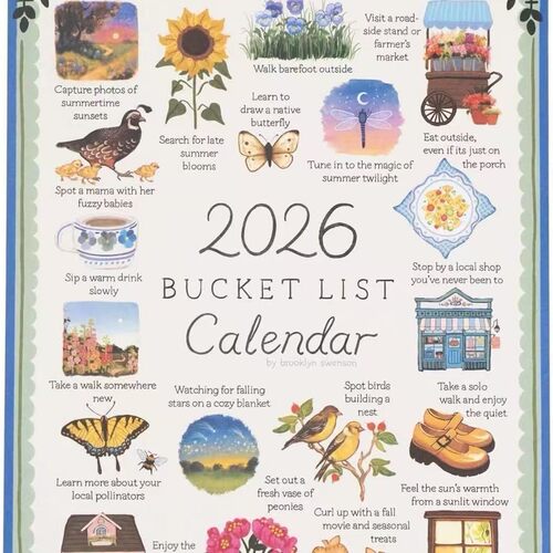 TK个性畅销新潮Calendario de lista de deseos 2026愿望清单日历 - 封面