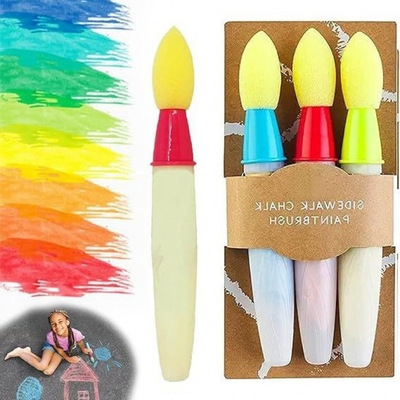 跨境新品Sidewalk Chalk Paint Brush Set Sidewalk 粉笔画笔套装