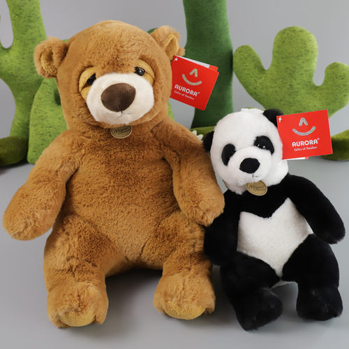 国宝大熊猫火烈鸟布娃娃毛绒玩具