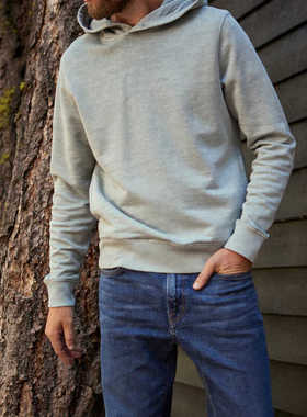 汉麻时代春秋款男士连帽卫衣日常休闲套头汉麻抑菌防晒有机棉亲肤