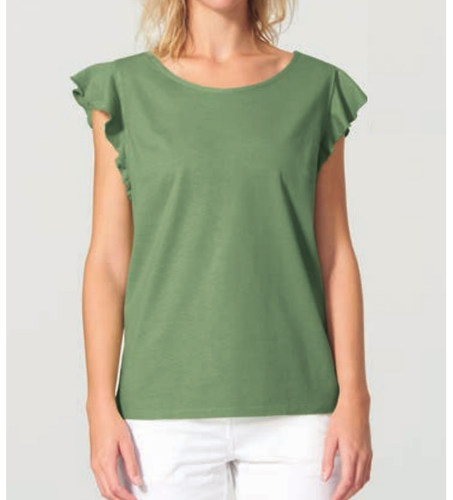 汉麻时代夏女棉麻T恤圆领飞飞袖时尚休闲衫汉麻料吸汗抑菌防晒
